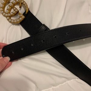 Gucci Accessories - Gucci leather belt with pearl double G Gucci Accessories - Gucci leather belt with pearl double G